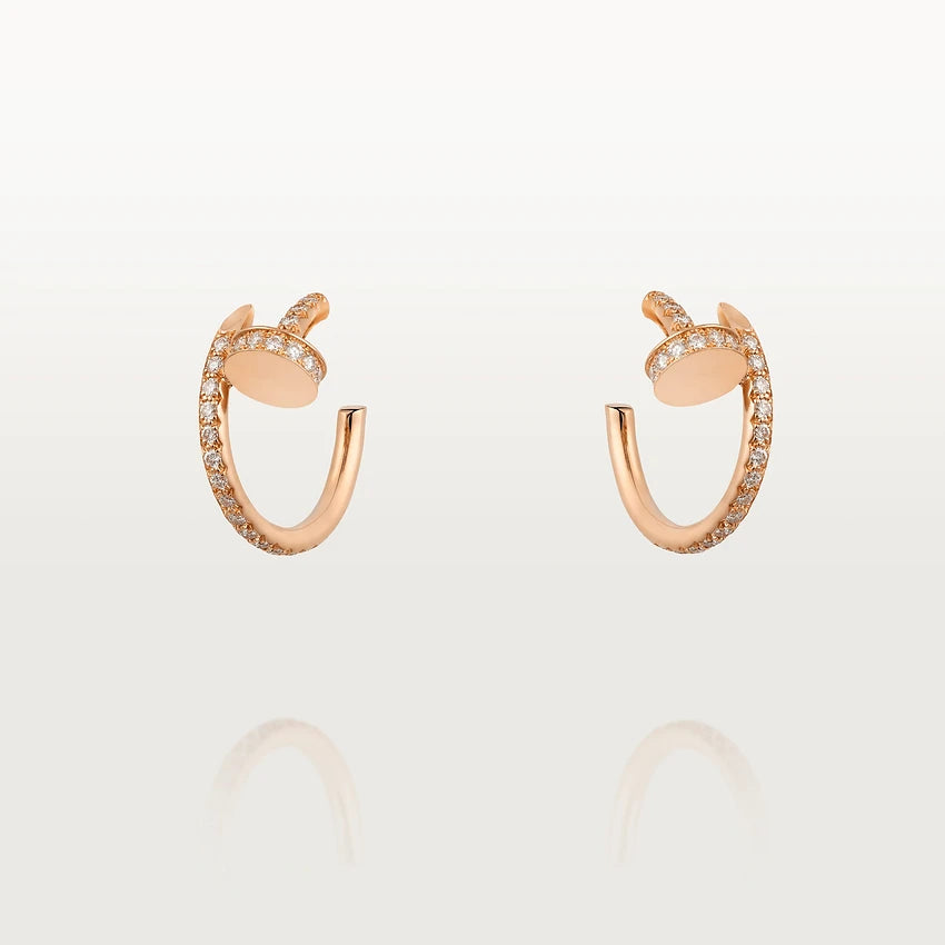 [Max Jewelry ]JUSTE EARRINGS 12.75MM PINK GOLD DIAMOND
