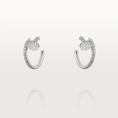[Max Jewelry ]JUSTE EARRINGS 12.75MM SILVER DIAMOND