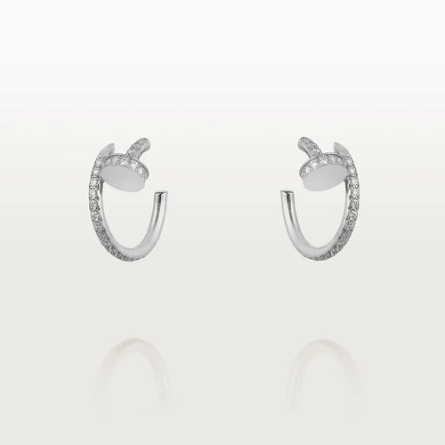 [Plus&Max]JUSTE EARRINGS 12.75MM SILVER DIAMOND
