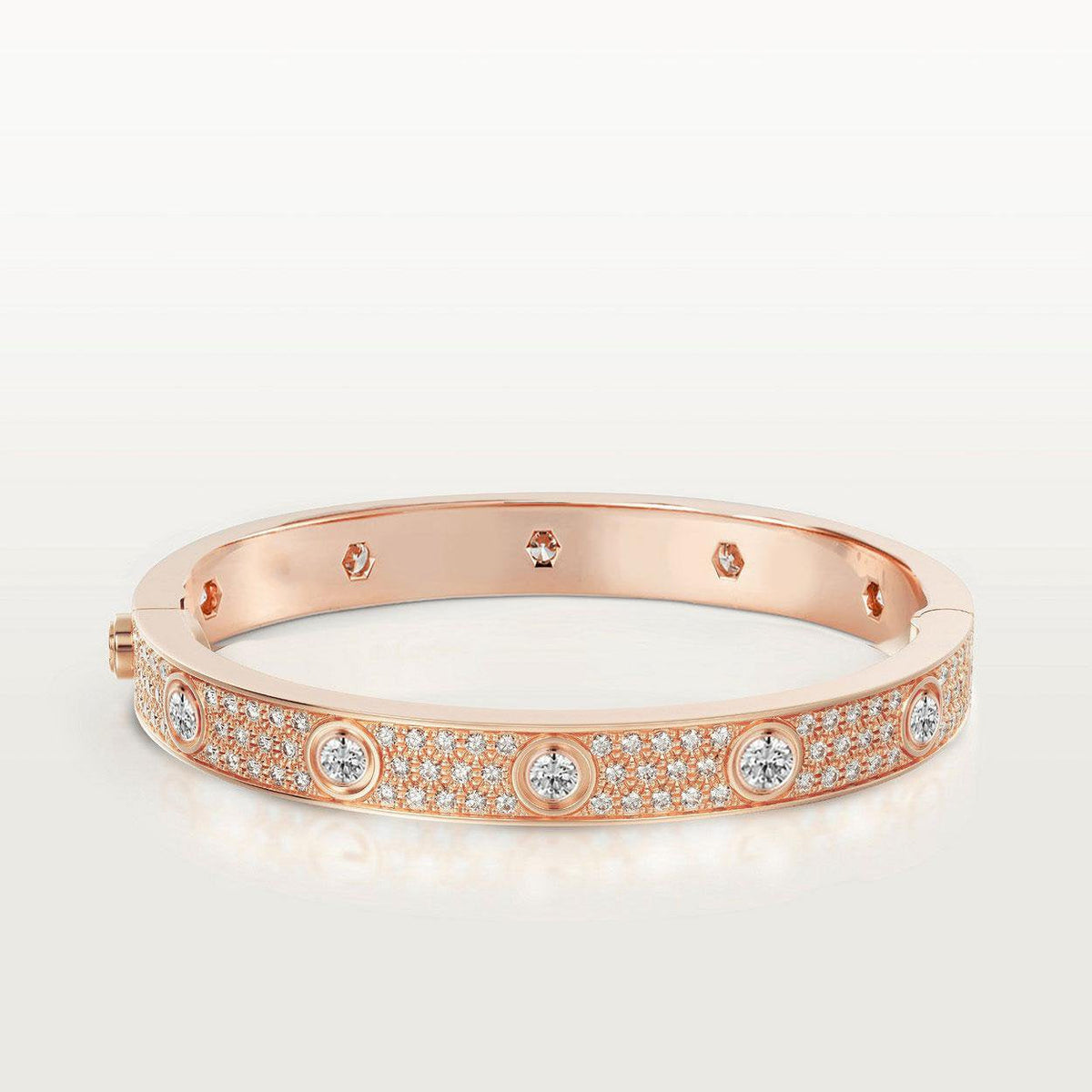 [Plus&Max]LOVE BRACELET 6.1MM DIAMOND-PAVED 10 BIG DIAMONDS