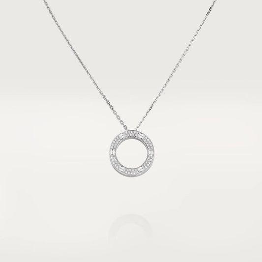 [Max Jewelry ]LOVE NECKLACE ADJUSTABLE SILVER