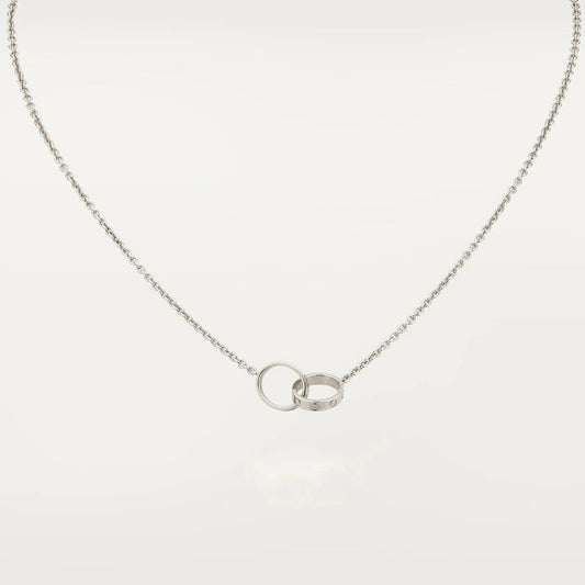 [Max Jewelry ]LOVE NECKLACE PINK GOLD AND SILVER