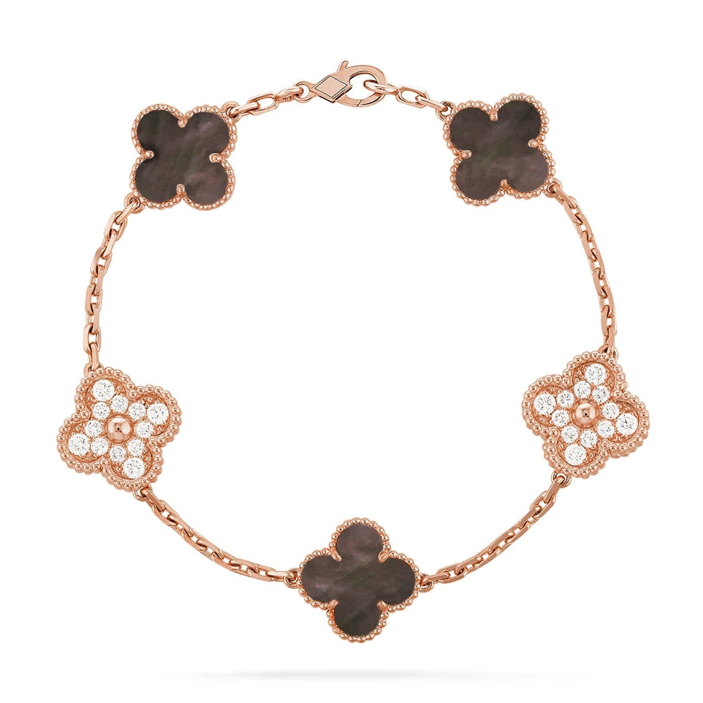 [Max Jewelry ] CLOVER 5 MOTIF GRAY MOP BRACELET COLLECTION