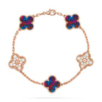 [Plus&Max]LUCKY CLOVER 5-MOTIF BRACELET - MULTI-GEM COLLECTION