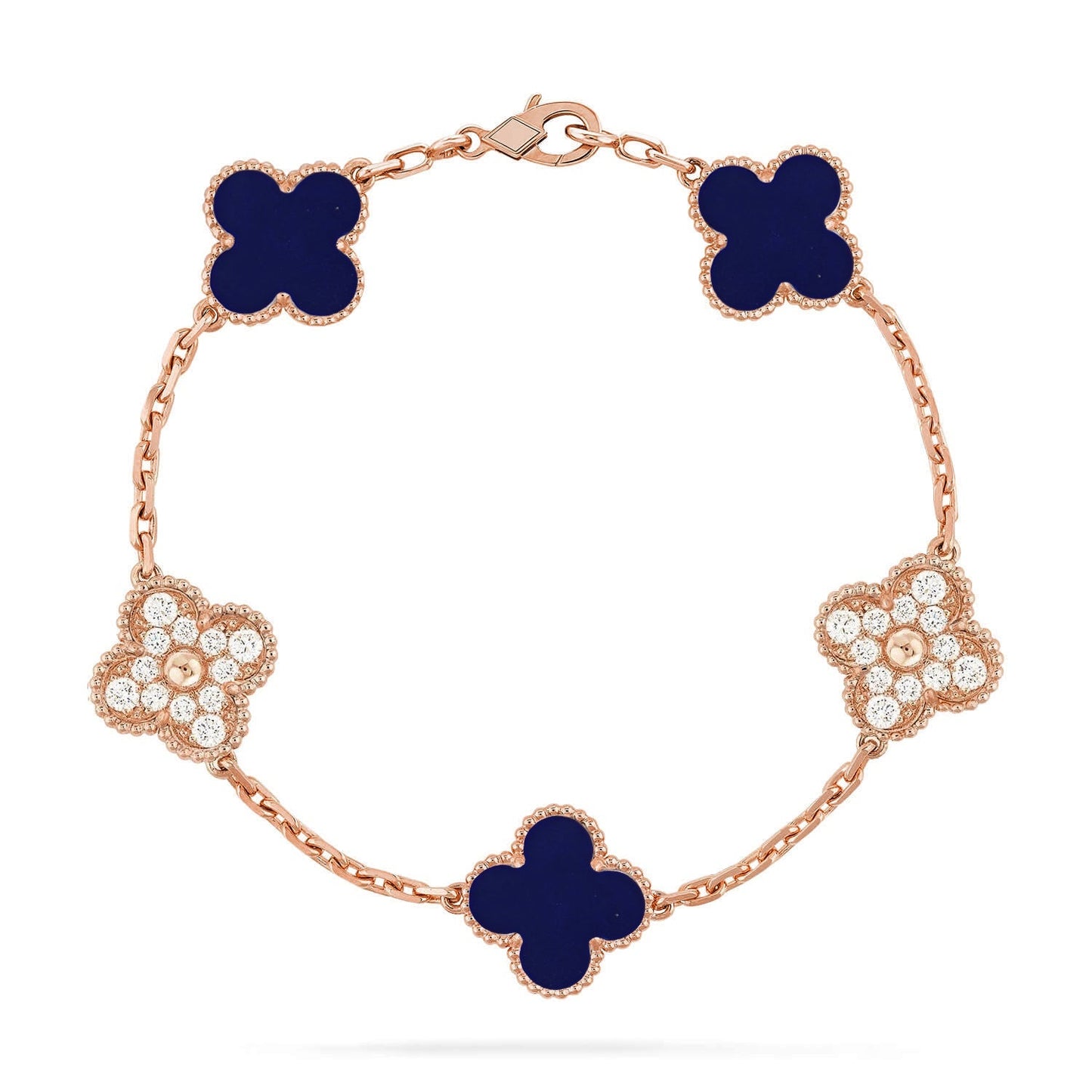 [Max Jewelry ]CLOVER 5 MOTIF LAPIS LAZULI BRACELET COLLECTION