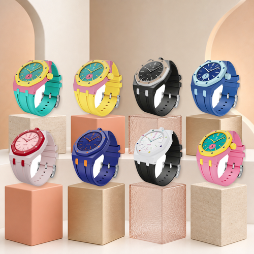 [Plus&Max]Royal Oak Pop Exclusive Bioceramic Case & Silicone Strap Mix Color