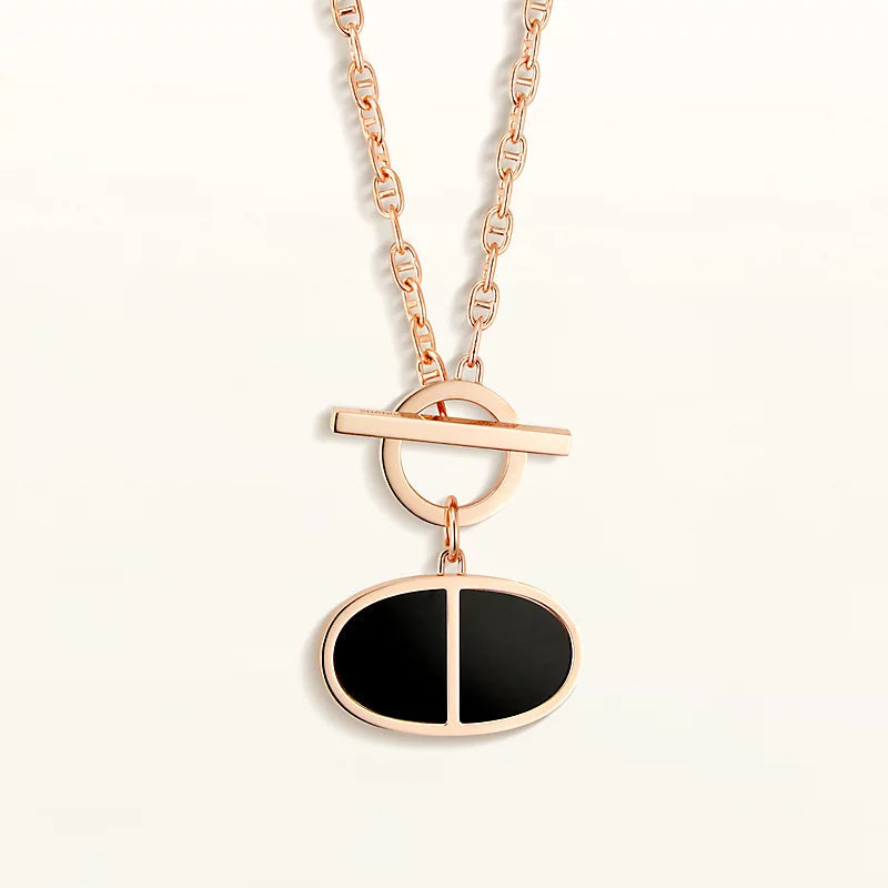 [Max Jewelry ]CHAINE VERSO BLACK CERAMIC NECKLACE