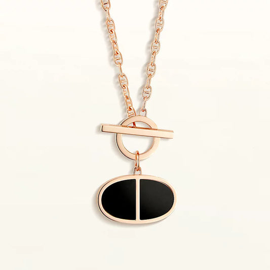 [Max Jewelry ]CHAINE VERSO BLACK CERAMIC NECKLACE