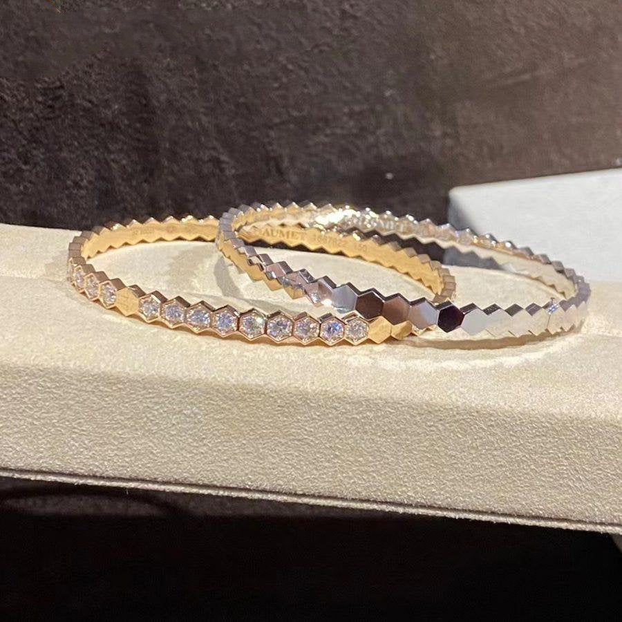 [Max Jewelry ]BEE LOVE GOLD BRACELET FULL DIAMOND