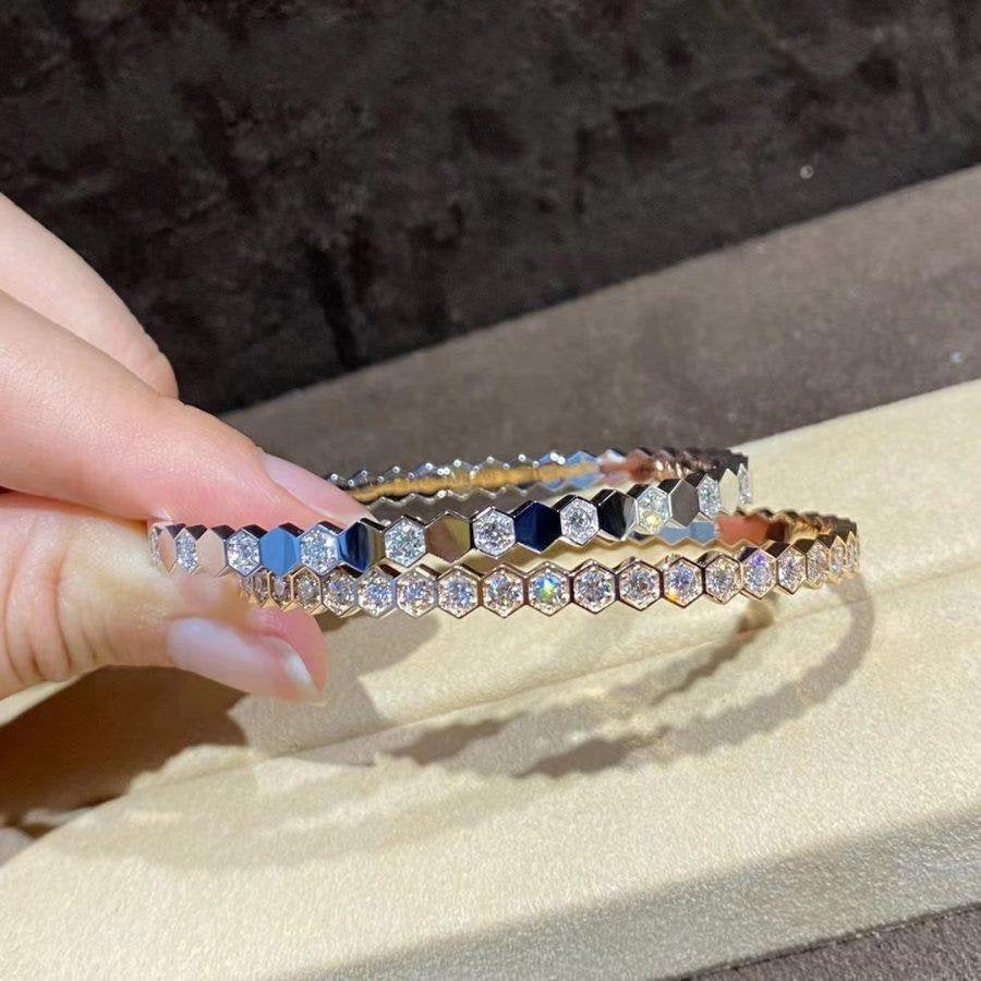 [Max Jewelry ]BEE LOVE GOLD BRACELET FULL DIAMOND