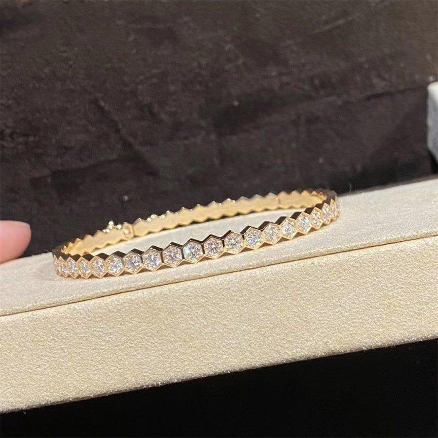 [Max Jewelry ]BEE LOVE GOLD BRACELET FULL DIAMOND