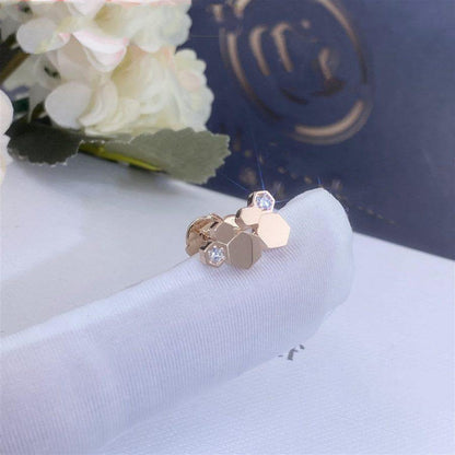 [Max Jewelry ]BEE LOVE PINK GOLD DIAMOND EARRINGS