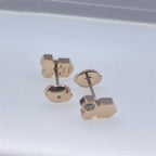 [Plus&Max]BEE LOVE PINK GOLD DIAMOND EARRINGS