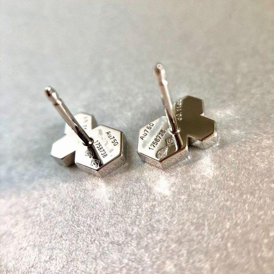 [Max Jewelry ]BEE LOVE SILVER DIAMOND EARRINGS