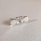 [Plus&Max]BEE LOVE SILVER DIAMOND EARRINGS