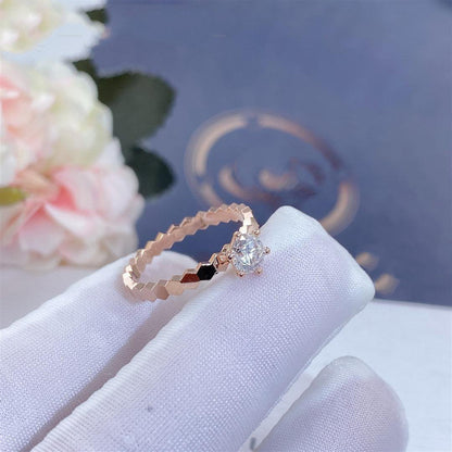 [Max Jewelry ]BEE LOVE RING PINK GOLD 1 DIAMOND