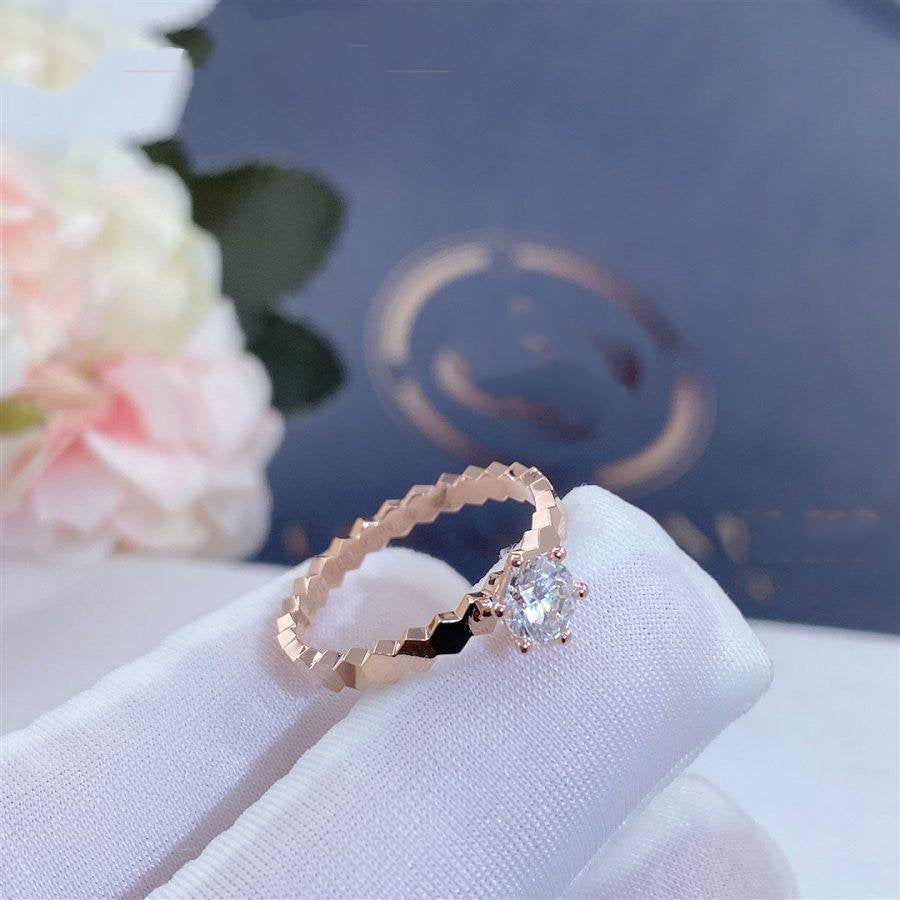 [Max Jewelry ]BEE LOVE RING PINK GOLD 1 DIAMOND
