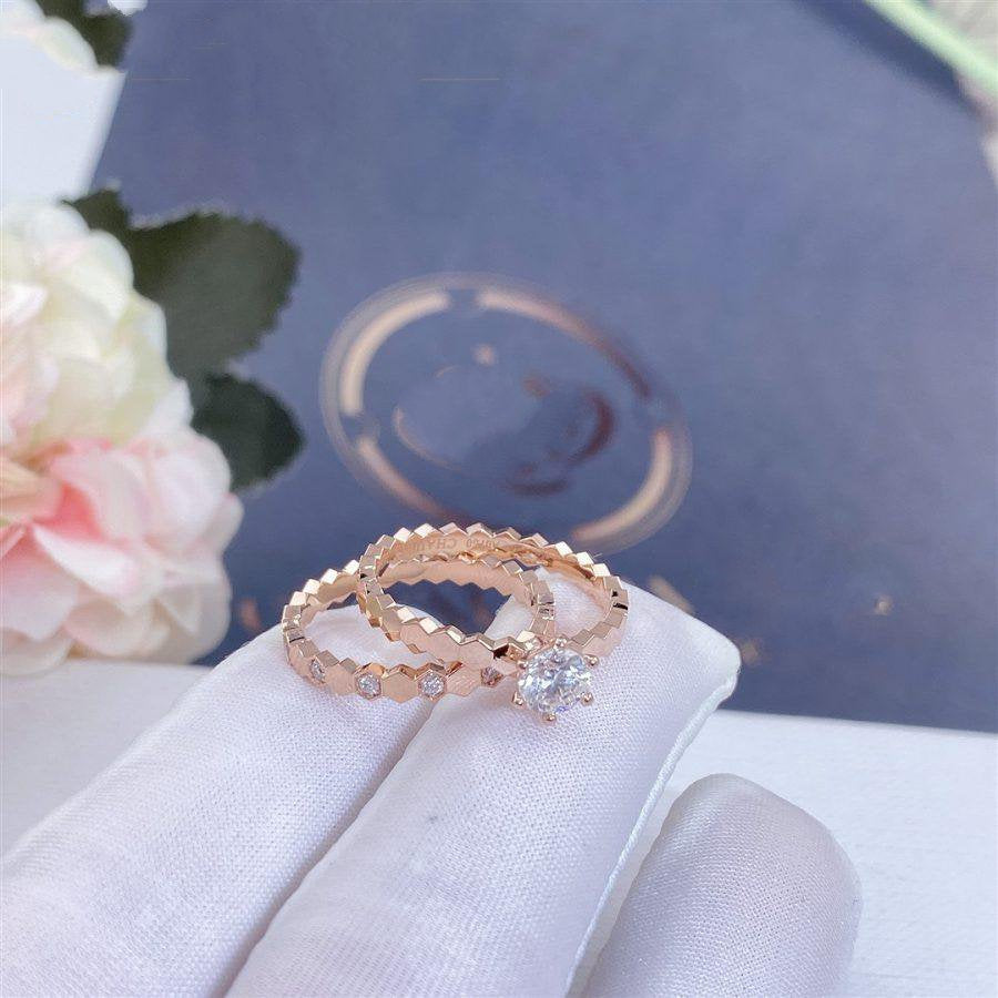 [Max Jewelry ]BEE LOVE RING PINK GOLD 1 DIAMOND