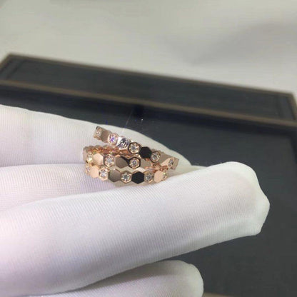 [Max Jewelry ]BEE LOVE RING PINK GOLD DIAMOND