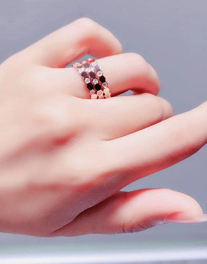 [Max Jewelry ]BEE LOVE RING PINK GOLD DIAMOND