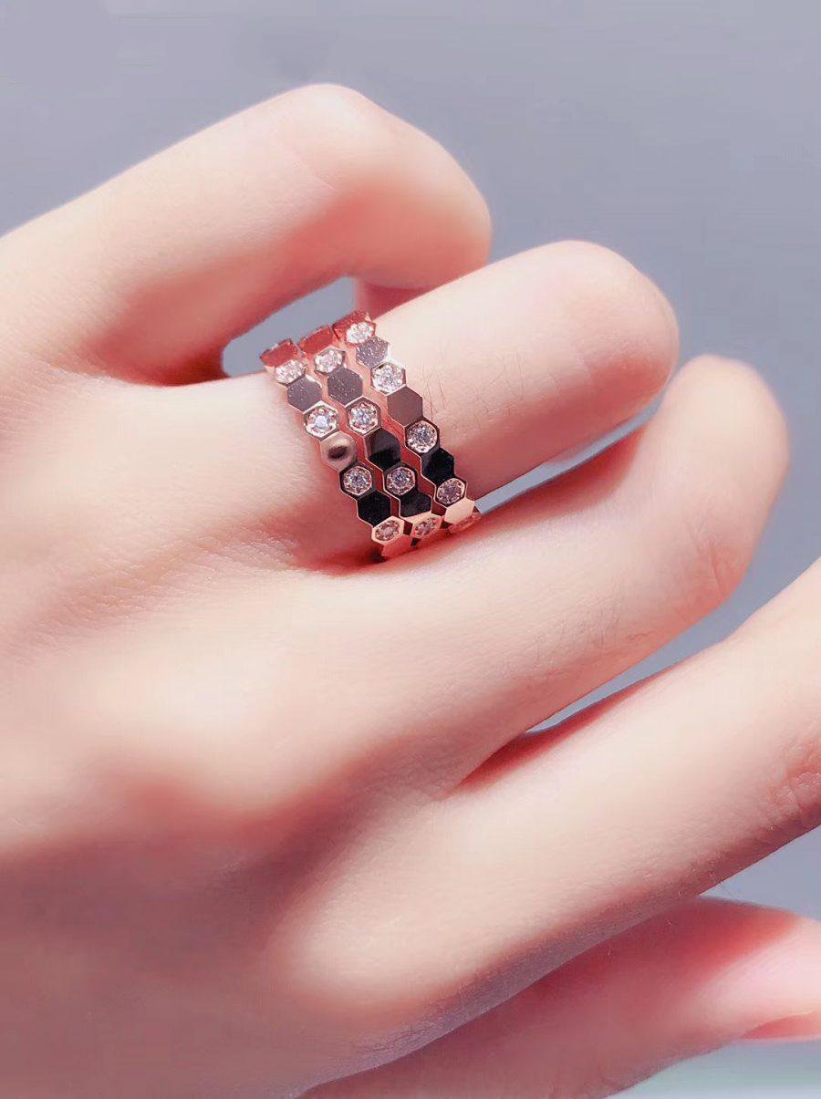 [Max Jewelry ]BEE LOVE RING PINK GOLD DIAMOND
