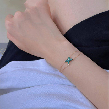 [Max Jewelry ]JEUX BRACELET MALACHITE PINK GOLD 1 DIAMOND