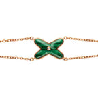 [Plus&Max]JEUX BRACELET MALACHITE PINK GOLD 1 DIAMOND