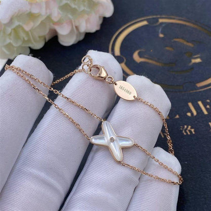 [Max Jewelry ]JEUX BRACELET WHITE MOP PINK GOLD 1 DIAMOND