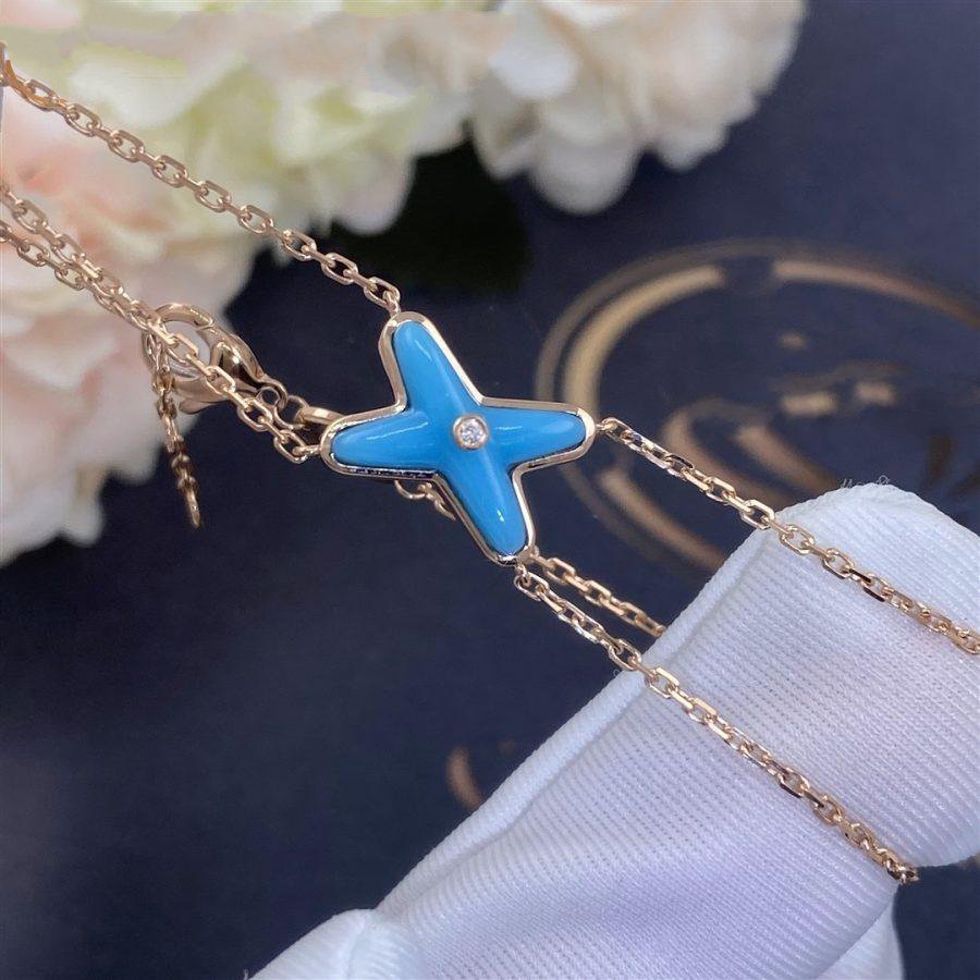 [Max Jewelry ]JEUX BRACELET TURQUOISE PINK GOLD 1 DIAMOND