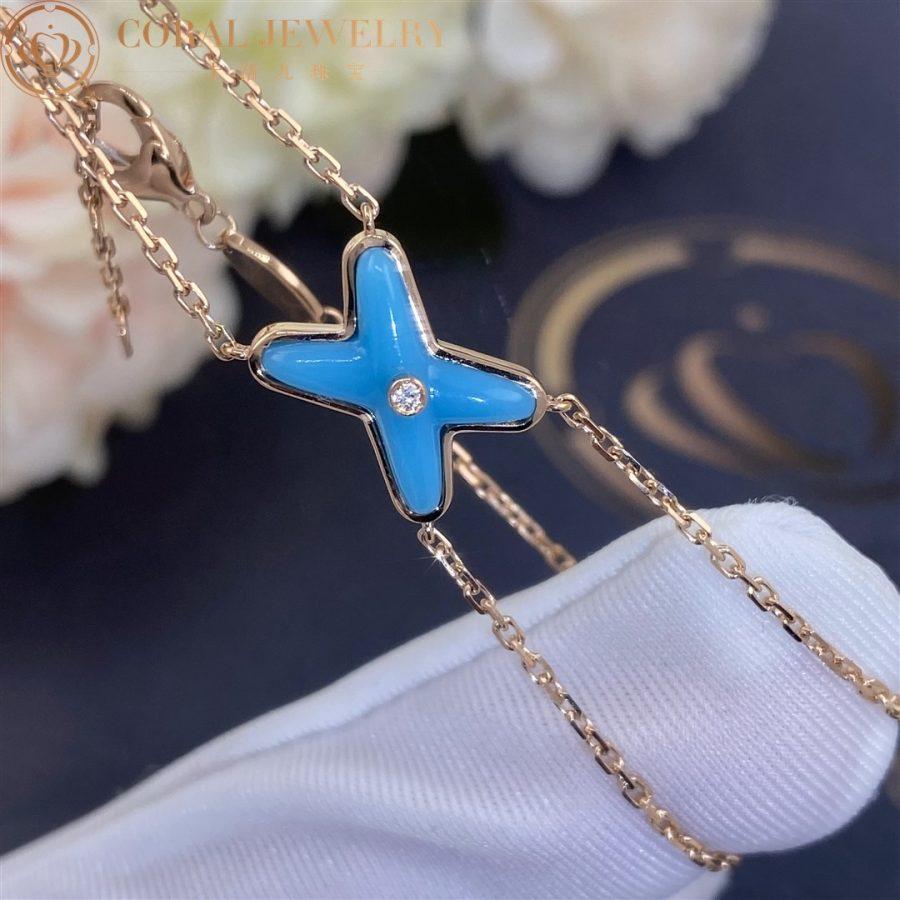 [Max Jewelry ]JEUX BRACELET TURQUOISE PINK GOLD 1 DIAMOND