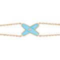 [Plus&Max]JEUX BRACELET TURQUOISE PINK GOLD 1 DIAMOND