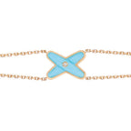 [Plus&Max]JEUX BRACELET TURQUOISE PINK GOLD 1 DIAMOND