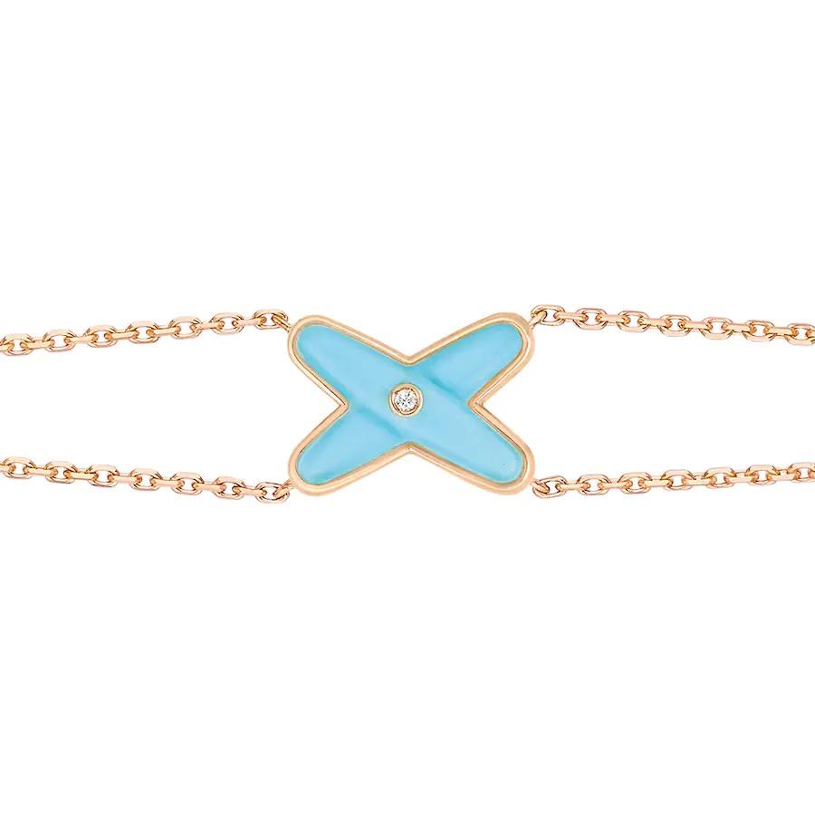 [Max Jewelry ]JEUX BRACELET TURQUOISE PINK GOLD 1 DIAMOND