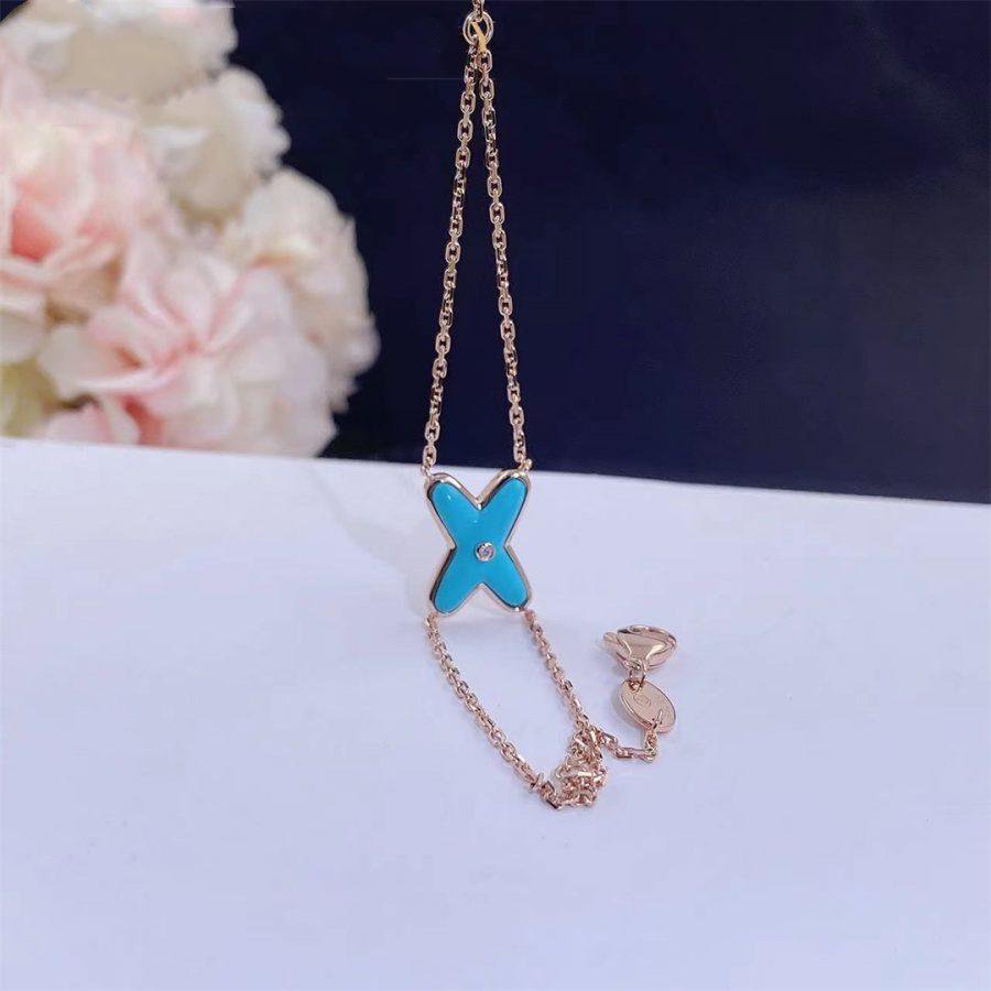 [Max Jewelry ]JEUX BRACELET TURQUOISE PINK GOLD 1 DIAMOND