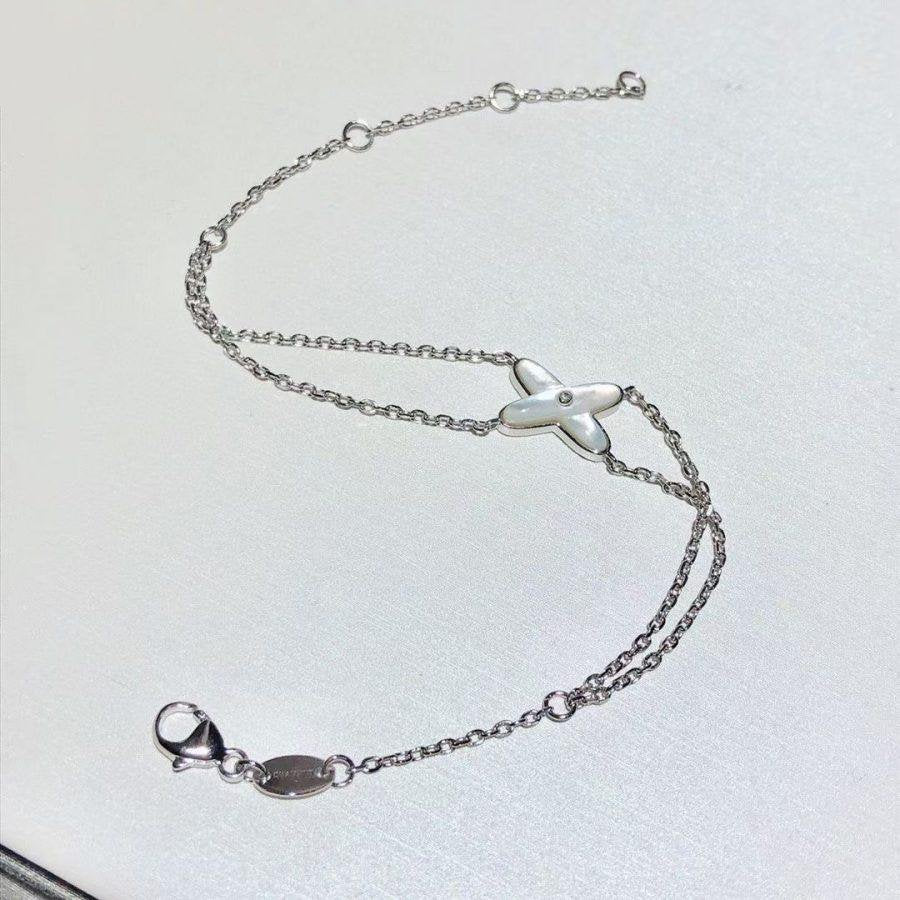 [Max Jewelry ]JEUX BRACELET WHITE MOP SILVER 1 DIAMOND
