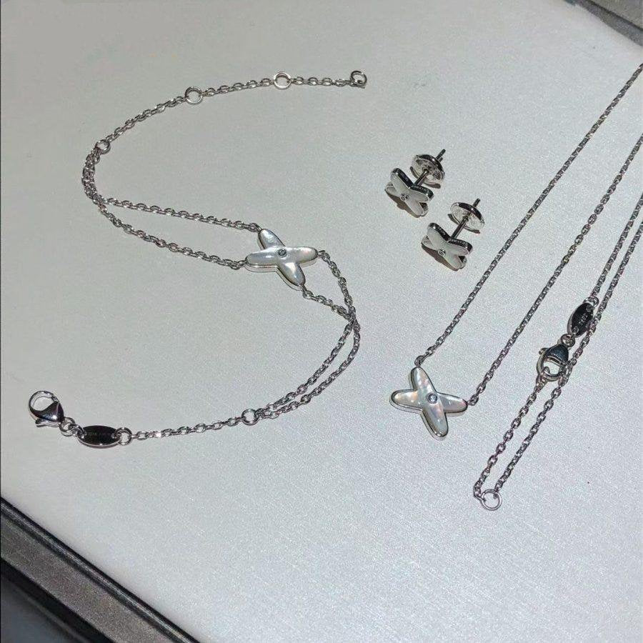 [Max Jewelry ]JEUX BRACELET WHITE MOP SILVER 1 DIAMOND