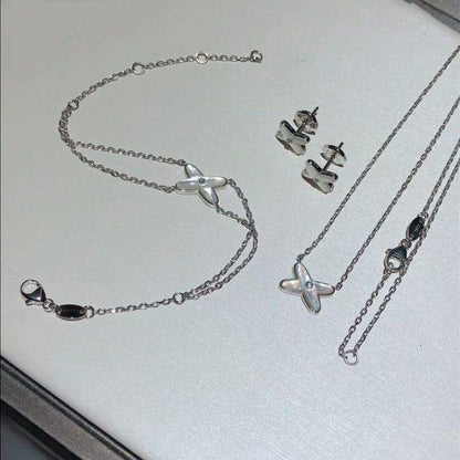 [Max Jewelry ]JEUX BRACELET WHITE MOP SILVER 1 DIAMOND