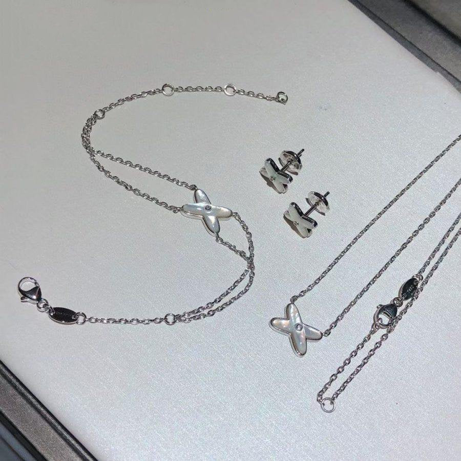 [Max Jewelry ]JEUX BRACELET WHITE MOP SILVER 1 DIAMOND