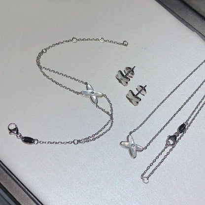 [Max Jewelry ]JEUX BRACELET WHITE MOP SILVER 1 DIAMOND