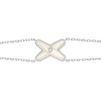 [Plus&Max]JEUX BRACELET WHITE MOP SILVER 1 DIAMOND