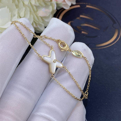 [Max Jewelry ]JEUX BRACELET WHITE MOP GOLD 1 DIAMOND