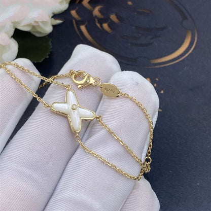 [Max Jewelry ]JEUX BRACELET WHITE MOP GOLD 1 DIAMOND