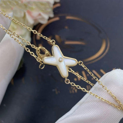[Max Jewelry ]JEUX BRACELET WHITE MOP GOLD 1 DIAMOND