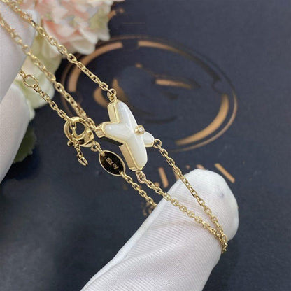 [Max Jewelry ]JEUX BRACELET WHITE MOP GOLD 1 DIAMOND