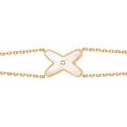 [Plus&Max]JEUX BRACELET WHITE MOP GOLD 1 DIAMOND