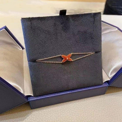 [Max Jewelry ]JEUX BRACELET CARNELIAN PINK GOLD 1 DIAMOND