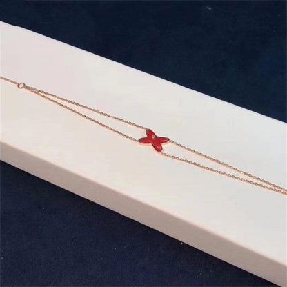 [Max Jewelry ]JEUX BRACELET CARNELIAN PINK GOLD 1 DIAMOND
