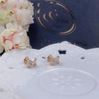 [Plus&Max]JEUX DE PINK GOLD DIAMOND EARRINGS