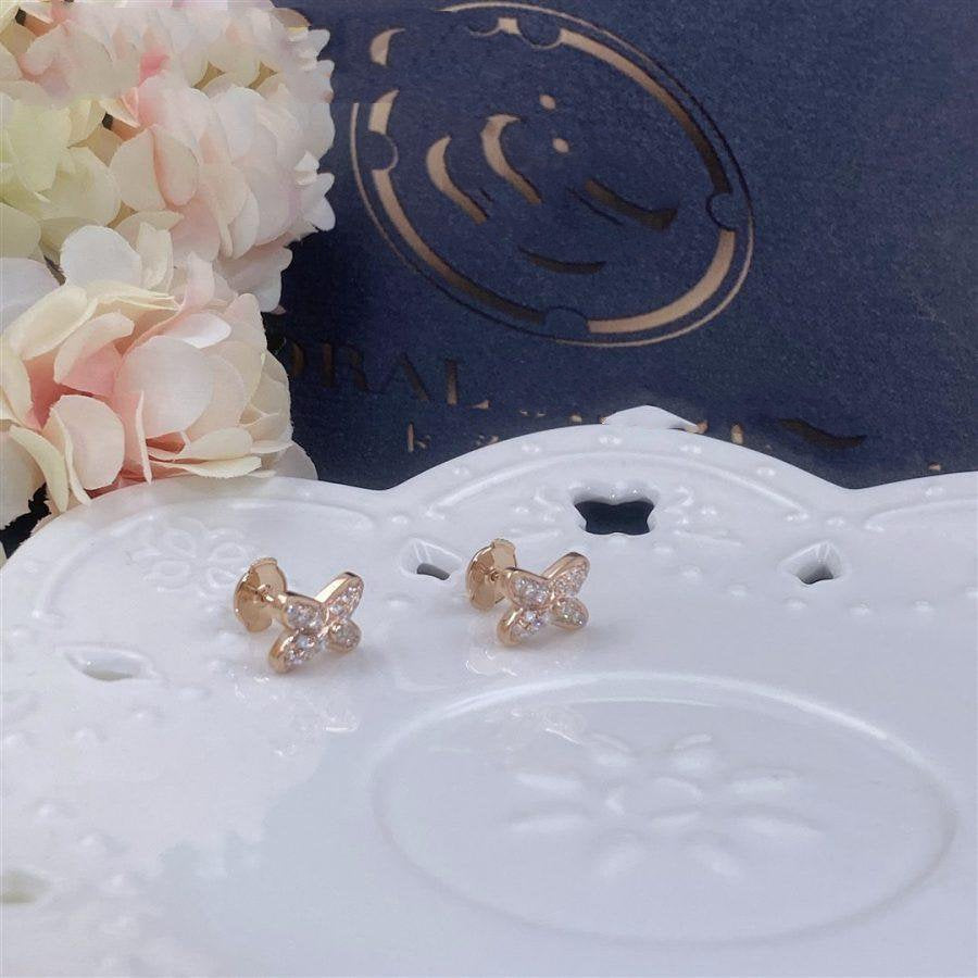 [Max Jewelry ]JEUX DE PINK GOLD DIAMOND EARRINGS