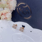 [Plus&Max]JEUX DE PINK GOLD DIAMOND EARRINGS